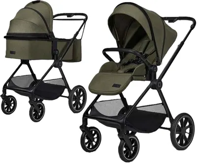 Cărucior combinat 2 în 1 Moon - Clicc, Moss Green Melange