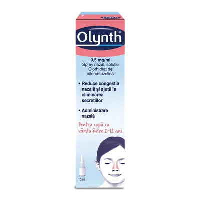 Olynth spray nazal pentru copii, 0,5 mg, Mcneil Healthcare | 10 ml