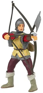 Figurina Papo The Medieval Era – Cavaler cu arc, in armura rosie