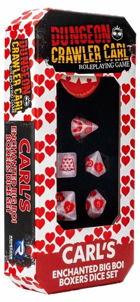 Set de zaruri Renegade Game Studios - Dungeon Crawler Carl RPG: Carl’s Enchanted Big Boi Boxers (8 buc.)