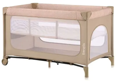 Pătuț pentru bebeluși 2 în 1 Lionelo - Jasmin Easy Fold, Beige Sand