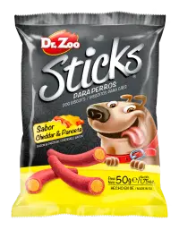 Dr Zoo Sticks, recompense caini, Cheddar si Bacon, 50 g
