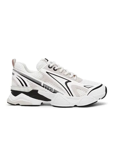 Pantofi sport low-cut Speedster-E - Negru stins/Maro taupe deschis/Alb optic