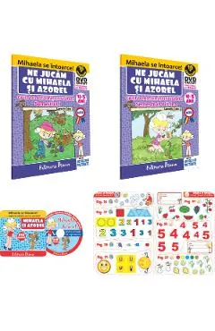 Set activitati integrate Mihaela si Azorel Sem.1 + Sem.2 + DVD, 4-5 ani