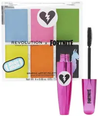 Makeup Revolution Fortnite Set - Paletă de fard de pleoape și Rimel, 2 bucăți