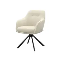 Scaun de living crem cu cotiere tapițat Avola – Unique Furniture