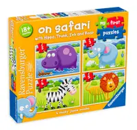 Puzzle Ravensburger 4 în 1 - On Safari