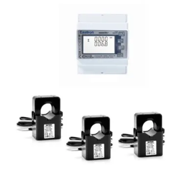 Solplanet EASTRON SDM630MCT V2, w/ PV mode, incl. CTs. 3p (L1,L2,L3,N), 3x230/400V, Modbus,9600bps, incl. 3pcs ESCT-T24 250A/1A
