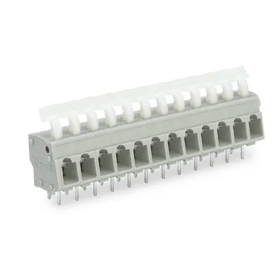 PCB terminal block; push-button; 2.5 mm²; Pin spacing 5/5.08 mm; 9-pole; CAGE CLAMP®; commoning option; 2,50 mm²; gray