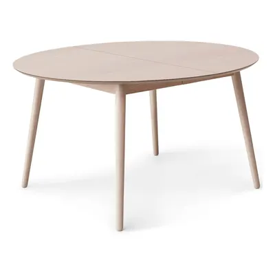 Masă de dining rotundă extensibilă cu aspect de lemn de stejar cu blat suplimentar ø 135 cm Meza – Hammel Furniture