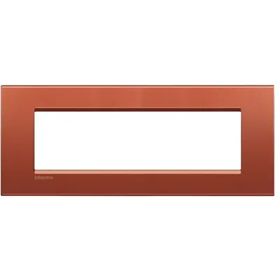 Placa ornament ,7 module, caramiziu, living light, BTICINO