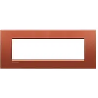 Placa ornament ,7 module, caramiziu, living light, BTICINO