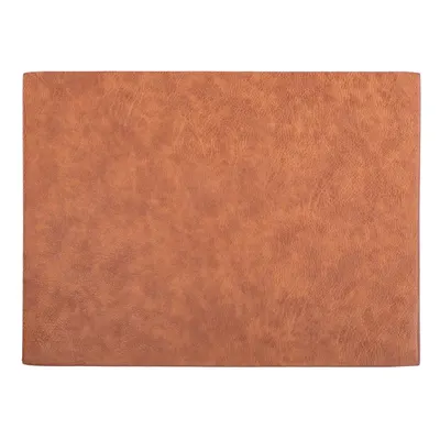 Suport farfurie din imitație de piele ZicZac Troja Rectangle, 33 x 45 cm, portocaliu - maro