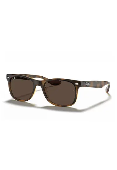 Ochelari de soare wayfarer cu logo discret - Maro inchis/Maro