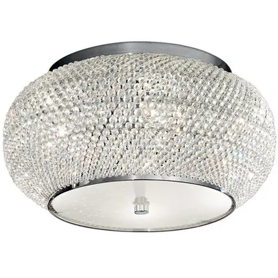 Plafoniera cu perle din cristal 6x40W Crom