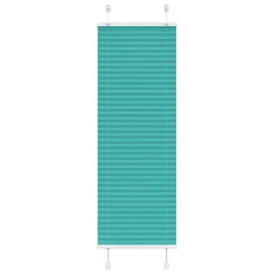 vidaXL Jaluzea plisată verde petrol 45x100 cm Lățime țesătură 44,4 cm