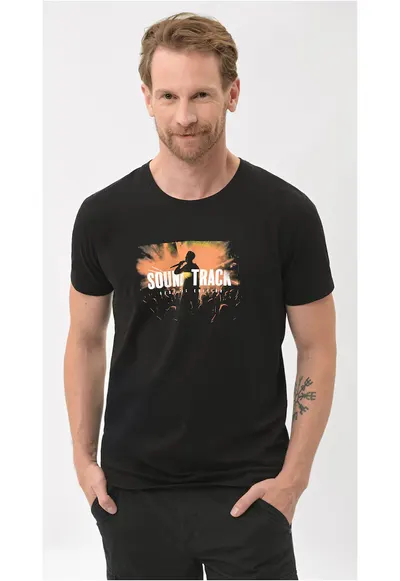 Tricou T-Festival pentru barbati - negru - Negru