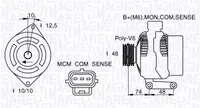 Alternator (12v, 90a) Potrivit Ford C-Max, Fiesta V, Focus C-Max, Focus I, Focus Ii, Fusion 1.25-1.8 10.98-12.12