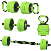 SPORTNOW Set de Greutăți 4 În 1, 40 kg În Total, Kettlebell, Gantere Și Haltere