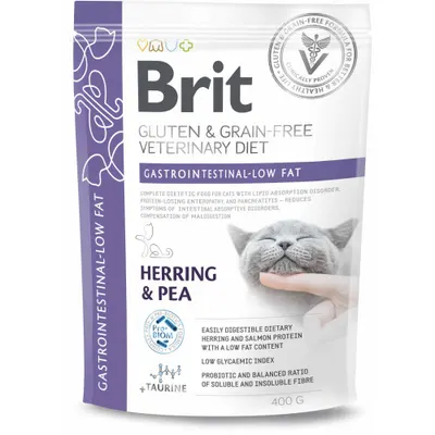 Hrana uscata pentru pisici Brit Grain Free VD Gastrointestinal Low Fat 400 gr
