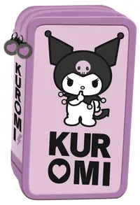 Penar cu accesorii St. Majewski Kuromi - Mov, 2 fermoare