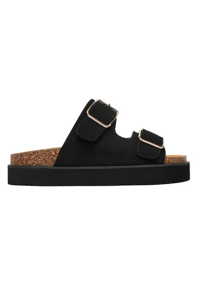 Papuci negru - interior textil - Negru