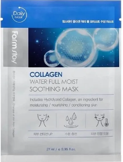 FarmStay Collagen Mască facială calmantă Water Full Moist, 27 ml