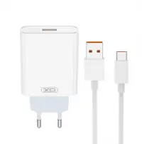 Incarcator Retea Cu Cablu USB-C XO Design L164, 30W, 1 x USB-A (Alb)