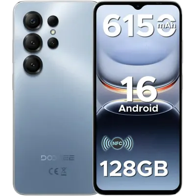 Telefon Doogee Note 56X Pro, 4G, Octa-Core, 6.56 HD+ 90Hz, 4GB RAM, 128GB, NFC, 6150mAh, Android 16, Blue