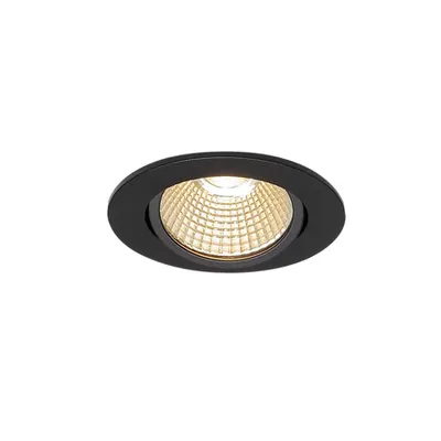 Spot incastrat, NEW TRIA 68 Ceiling lights, black LED indoor recessed ceiling light, black, 1800-3000K, 7.2W