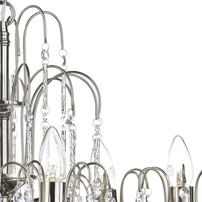 Lampa suspendata Daniella 6 Light Pendant Polished Nickel Crystal Dual Mount
