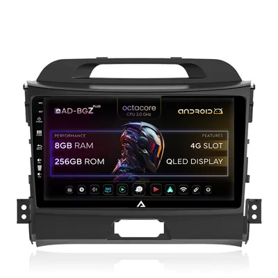 Navigatie Kia Sportage (2010-2016), Android, Z-Octacore 8GB RAM + 256GB ROM, 9 Inch - AD-BGZ9008+AD-BGRKIT146