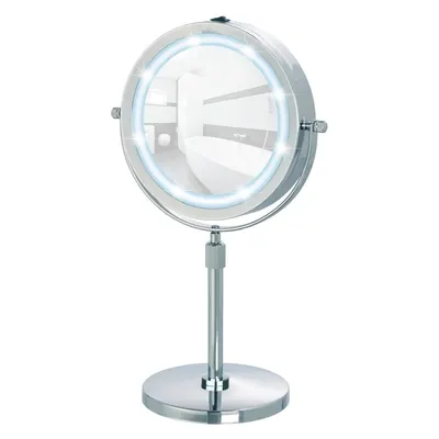 Oglindă cosmetică (5x) cu led/de mărire ø 13,5 cm Lumi – Wenko
