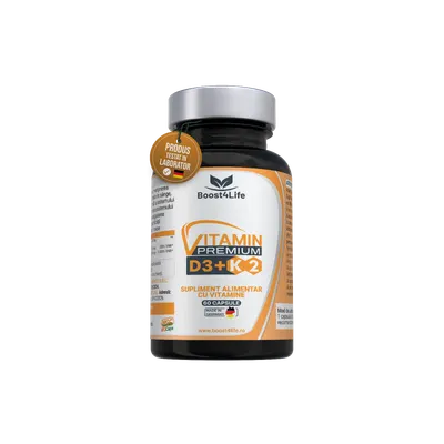 Vitamina D3 + K2 Premium MGCaps®, 60 capsule, Boost4Life