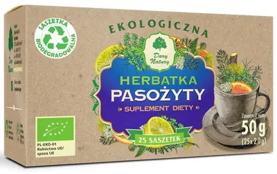 Ceai bio din plante împotriva paraziților, 25 plicuri, Dary Natury