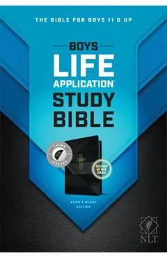 NLT Boys Life Application Study Bible, Tutone (Leatherlike, Neon/Black, Indexed)