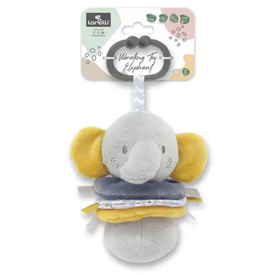 Jucarie de plus Elefant Gri 16 cm cu vibratie 0 luni+