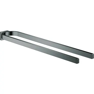 Suport prosop Grohe Selection 41059A00, 360 mm, 2 suporti, montare pe perete, fixare ascunsa, lucios, Hard Graphite