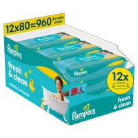 Servetele umede Fresh Clean, 960 bucati, Pampers