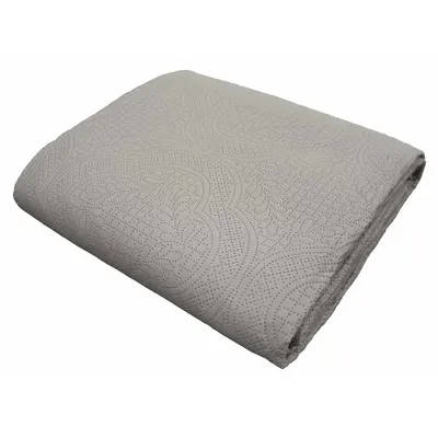 Set cuvertură și față de pernă gri din microfibră 240x260 cm Romane – douceur d'intérieur