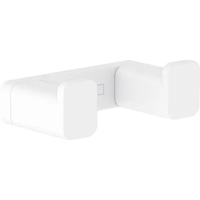 Cuier dublu baie culoare alb mat Hansgrohe AddStoris 41755700