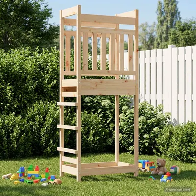 vidaXL Turn de joacă în aer liber natural 85 x 53 x 207 cm
