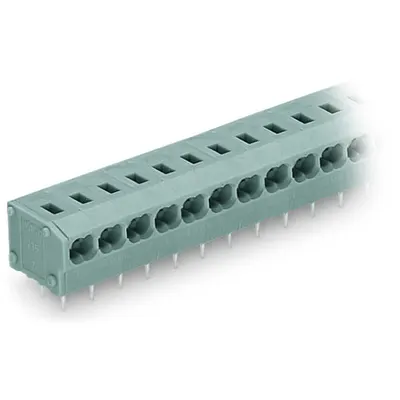2-conductor PCB terminal block; 0.75 mm²; Pin spacing 5/5.08 mm; 6-pole; PUSH WIRE®; 0,75 mm²; gray