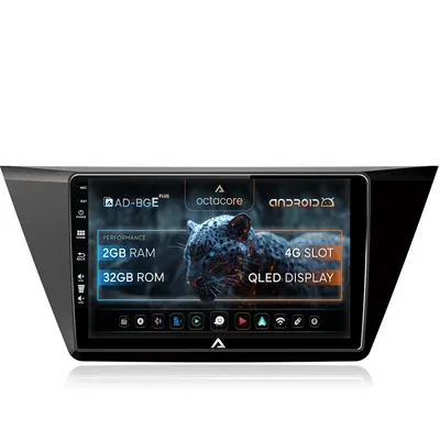Navigatie Volkswagen Touran (2016+), Android, E-Octacore 2GB RAM + 32GB ROM, 10.1 Inch - AD-BGE10002+AD-BGRKIT032