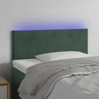 Gossi tablie de pat cu led, verde inchis, 90x5x78/88 cm, catifea