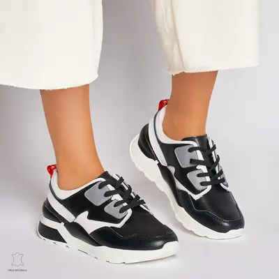 Pantofi Casual dama din Piele naturala CRL0035 Negru