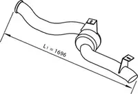 Racord evacuare (lungime:1696mm) potrivit DAF CF 85, XF 105, XF 95 MX265-XE390C 09.02