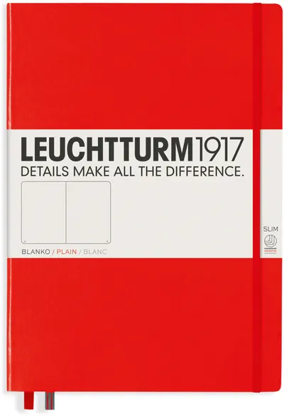Agenda Leuchtturm1917 Master Slim - A4+, pagini albe, Red