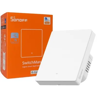 Intrerupator inteligent Sonoff ZBM5-1C-80W, 1 canal, 10A, Zigbee, Alb 6920075743036