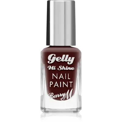 Barry M Gelly Hi Shine lac de unghii culoare Black Cherry 10 ml